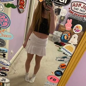 White tennis skirt